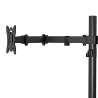 Support de bureau entièrement réglable noir pour double moniteur LCD avec base à œillet – Vente en gros