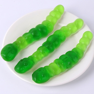 Caramelos de Goma de Alta Calidad con Empaque Personalizable, Fabricante de Caramelos de Goma, Venta al por Mayor, Caramelos de Goma Halal con Forma de Oruga Verde - Product Image 1