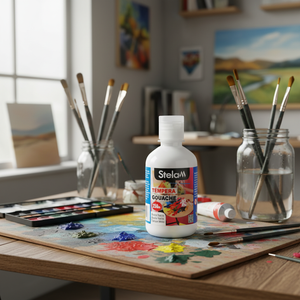 Titanio bianco 250ml Gouache Paint Set per artisti artigianato mezzo Versatile per tela di vetro pittura su carta resistente scatola di imballaggio - Product Image 3