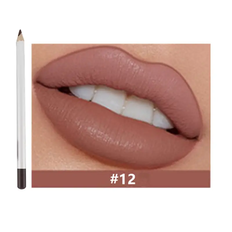Make your own brand lipliner pencil vegan cosmetics lip liner makeup private label lip liner with white package