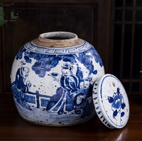 Jingdezhen — vase en porcelaine antique bleu-blanc, bouteille en céramique, vente en gros, décoration pour la maison, pots de gingembre, vente en gros