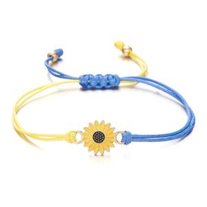 Braccialetti di girasole fatti a mano con cordino di cotone <span class=keywords><strong>e</strong></span> corda nera con stile religioso braccialetti avvolgenti con nappe per regali di auguri di <span class=keywords><strong>amicizia</strong></span> - Product Image 6
