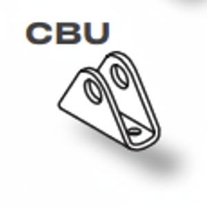 Tapa de seguridad baja en forma de U 9010 blanca con eje y tuerca - Product Image 1