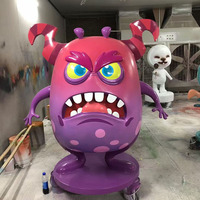 Sculptures de dessins animés en résine et fibre de verre au design moderne, personnalisables, mascottes IP personnalisées, objets de collection d'art