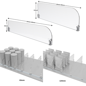 Separador de Estantes de Plástico en Forma de T, de 50 cm de Altura, Separadores de Estantes de Acrílico, Separador de Estantes para Comercios con Imán - Product Image 5