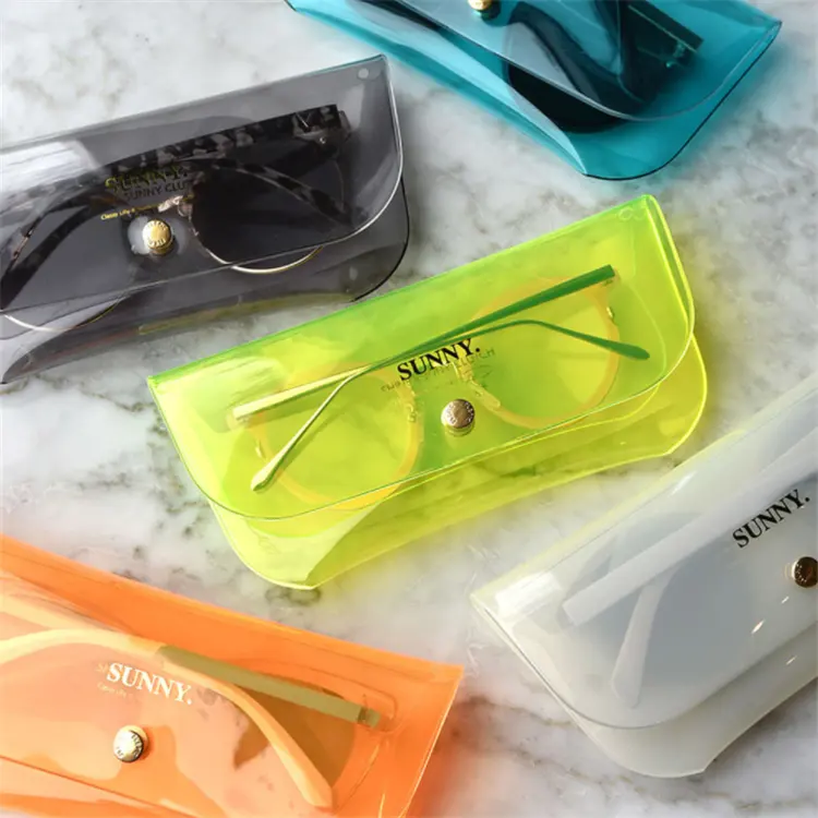 Premium kalite güneş gözlüğü gözlük durumda seyahat güneş gözlüğü durumda makyaj çantası PVC gözlük durumda