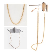 Figaro — accessoires de cou en acier inoxydable doré, corde tordue, masque, lanière pour lunettes, chaînes, porte-lunettes de soleil