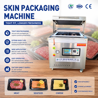 Machine d'emballage sous vide en acier inoxydable pour barquettes de viande, équipement de scellage pour ligne de production d'aliments frais