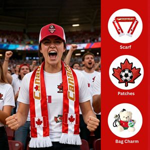 وشاح مشجعي كرة القدم المخصص لفعاليات كرة القدم الدولية 2026، وشاح تشجيع للفريق بوجهين، هدية ترويجية مخصصة - Product Image 2