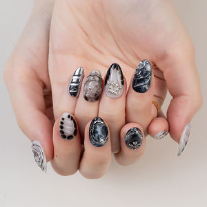 Étoile noire personnalisée 3d fait à la main réutilisable acrylique Y2k presse sur les <span class=keywords><strong>ongles</strong></span> 10 pièces marque privée <span class=keywords><strong>faux</strong></span> <span class=keywords><strong>faux</strong></span> <span class=keywords><strong>ongles</strong></span> Art en gros avec de la <span class=keywords><strong>colle</strong></span> - Product Image 5