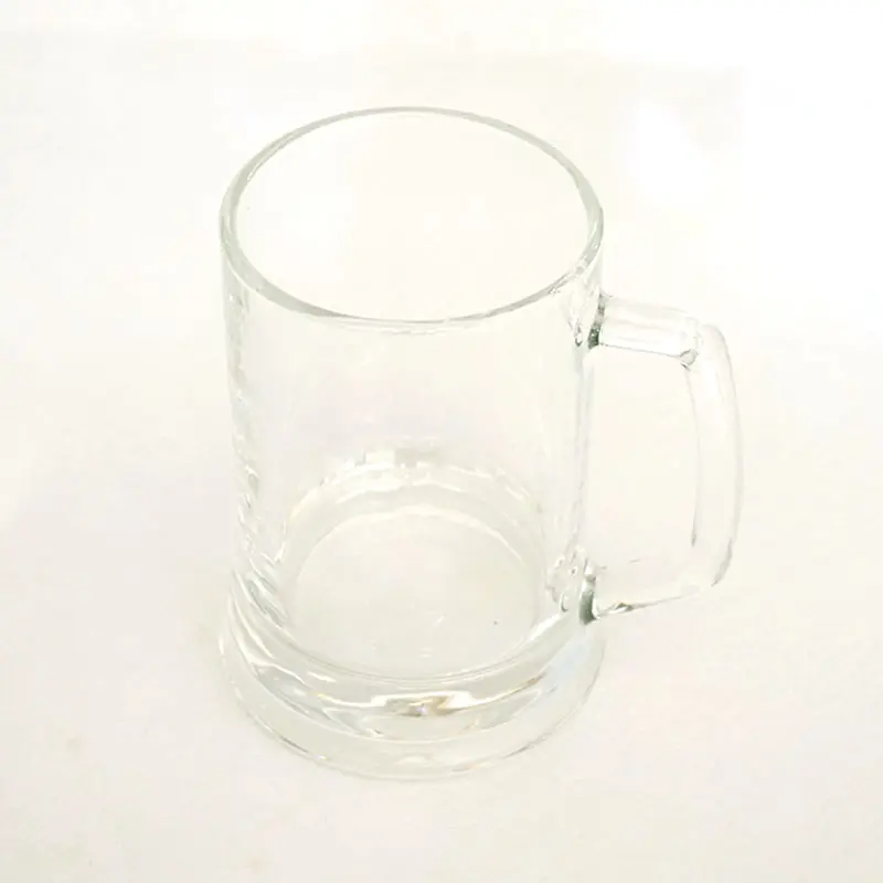 Phong cách 480ml bia Stein rõ ràng pint thủy tinh với tùy chỉnh thăng hoa thêu văn bản cho đồ uống như cà phê hoặc trà