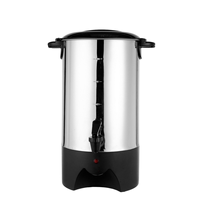 Urne à café électrique en acier inoxydable de 40 tasses, machine à café commerciale pour café en poudre grossière, pour hôtels et usage domestique
