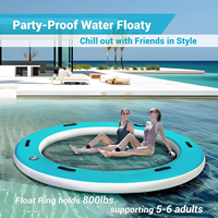 Raft flottant commercial en PVC, ponton circulaire gonflable, hamac aquatique pour yacht et bateau de fête