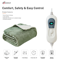 Couverture électrique matelassée certifiée CE RoHS EMC, nouvelle collection, pour le Nouvel An, chauffante, lavable, à économie d'énergie, pour l'Europe