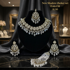 Handcrafted Royal Bridal Kundan Long Layered Haram Necklace Pearl Cluster Strand Gemstone Pendant Antique Gold Jewelry <b>Set</b> - Product Image 2