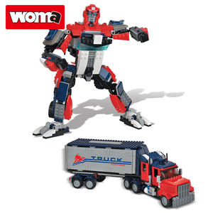WOMA TOYS proprio marchio bambini 10 modello di alta qualità divertente trasforma <span class=keywords><strong>Robot</strong></span> per bambini Set di blocchi di mattoni fai da te - Product Image 1
