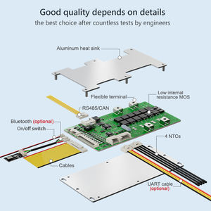 แบตเตอรี่ลิเธียมไอออน TDT 4 NTC BMS สำหรับอินเดีย13S 14S 16S 17S 48V 60V 30A 40A 50A 60A สมาร์ท BMS RS485 BMS - Product Image 6
