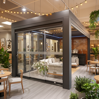 Pergola Bioclimatique Motorisée en Aluminium Rétractable et Pliante, Personnalisable, Étanche, Disponible en Plusieurs Tailles pour Jardin