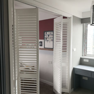 ستائر ZSTARR لليلة والنهار لدرابزين الفناء والأبواب ومظلال النوافذ بدون ثاقب قابل للطي والانزلاق ستائر من الخشب الصناعي للمكاتب والبيوت - Product Image 2