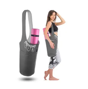 Büyük yan cepler ve fermuarlı cebi ile Yoga Mat çantası Yoga Mat taşıyıcı Yoga Tote tek kollu çanta çoğu boyutu paspaslar uyar