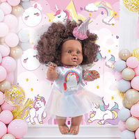 Poupée Noire Personnalisée en Gros pour Enfant avec Cheveux Afro, Tête à Coiffer Noire Africaine Américaine, Bébé Poupée Reborn Fille Noire