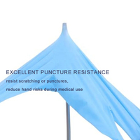 Gants d'examen en nitrile bleus jetables sans poudre et sans latex, gants de laboratoire médical micro-touch