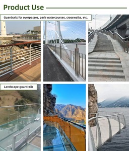 Moderne 304 acier inoxydable fer fil câble clôture barrières <span class=keywords><strong>de</strong></span> circulation passage supérieur paysage garde-corps rivière sécurité garde-corps rouille - Product Image 4