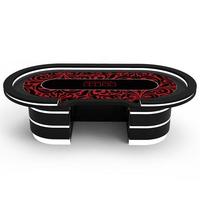 Table de poker Texas Holden de luxe YH à 10 places, éclairage LED standard de casino, table de jeu en bois massif avec armoire