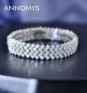 Chaîne Hip Hop en Argent Sterling 925, <span class=keywords><strong>Bracelet</strong></span> Tennis Moissanite, Joncs Plaqué Rhodium, Coupe Ronde Brillante Éblouissante 2.5mm GRA, Cadeau - Product Image 1