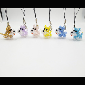 2025 Ha <span class=keywords><strong>bar</strong></span> Dog Key Charms Dibujos animados coreanos Personajes Nail Beads Bag Colgante Fresco y dulce Deep Amber Cup Pendant - Product Image 2