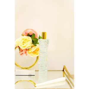 Candelabro da tavolo in cristallo ritorto HMS 12 \ "trasparente e oro - Product Image 5