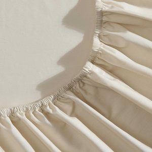 King Fitted Bed Sheet Set 100% Cotton <strong>Percale</strong> 400TC European Style Solid Customizable Color Soft Breathable Lightweight <strong>Bedding</strong> - Product Image 4