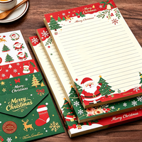 Bloc-notes de Noël personnalisé, service d'impression sur mesure, enveloppes personnalisées, autocollants de sceau de marque, feuilles mobiles recyclables, qualité supérieure