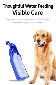 Portable <b>Dog</b> Water <b>Bottle</b> With Green Tray Leak Proof Outdoor Travel Pet <b>Drinking</b> Bowl Plastic Simple Design For Indoor Use - Product Image 5