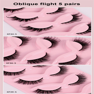 Fourrure en Fiber de Maquillage Naturelle de <span class=keywords><strong>20</strong></span>-25mm, Boîte Personnalisée en Oeil de Chat, Oeil de Chat 3D, Faite à la Main, 5 Paires - Product Image 4