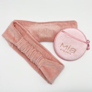 <span class=keywords><strong>Bandeau</strong></span> de soin du visage en microfibre de velours pour femmes, <span class=keywords><strong>maquillage</strong></span>, spa, avec logo personnalisé - Product Image 5