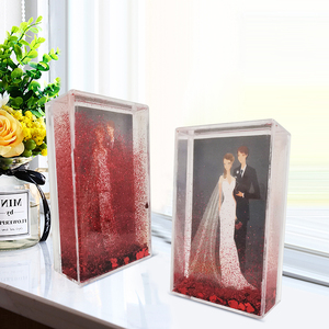<span class=keywords><strong>2022</strong></span> cadre photo en plastique acrylique pailleté cadre de neige pour mini photos - Product Image 5