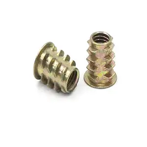 Đồ nội thất Chất lượng cao gỗ, ren chèn M4 M10 M12 thông qua lỗ Hex ổ cắm Fastener bên trong và bên ngoài răng chèn hạt/