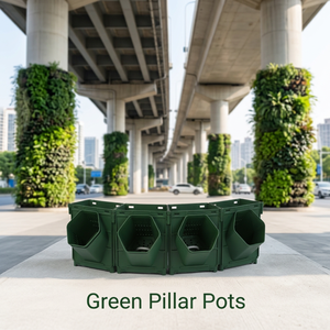Green PP <b>Vertical</b> Garden <b>Planter</b> <b>Wall</b> Hanging Flower Pot with Drainage Hole Self Watering for Home Hotel Garden - Product Image 4
