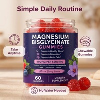 Gummies au complexe de bisglycinate de magnésium avec vitamines B6, D3, L-théanine, Ashwagandha et GABA pour le soutien du sommeil