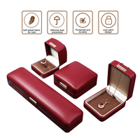 Boîte d'emballage de bijoux haut de gamme en cuir PU Fadeli pour collier, bracelet, mariage et bagues de diamant avec logo personnalisé OEM/ODM