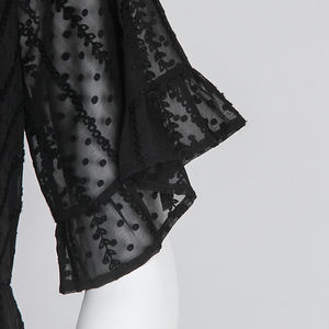 Usine prix Fille 2020 Travail Col Tricoté Femmes dame Parti Noir de Luxe Robe Décontractée - Product Image 5