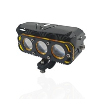 5-Modus Motorrad-Scheinwerfer mit Rotem Tagfahrlicht Blitzmodus LED-Scheinwerfer Mini-Fahrlicht Arbeitslicht Nebelscheinwerfer für Auto JA86