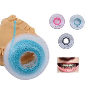 Chaînes orthodontiques en caoutchouc ultra-résistantes, longues et courtes, pour la fixation des appareils dentaires - Product Image 1