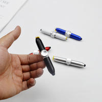 Nouveau design 2026 : Stylo Fidget Spinner promotionnel avec logo, lumière LED élégante et stylet, en plastique durable