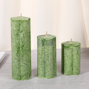 AIKUN, venta al por mayor, velas de pilar de flores de hielo hechas a mano, sin perfume, sin humo para boda/Iglesia/iluminación de emergencia <span class=keywords><strong>HomeB</strong></span> - Product Image 6