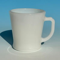 230ml Neuerscheinung Weiße Jade Hochborosilikatglas-Becher Hitzebeständige Glas-Kaffeetasse für Kaffee und Tee