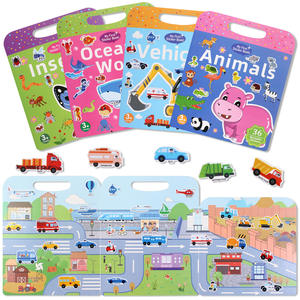Pegatinas de libros silenciosos reutilizables transfronterizas para <span class=keywords><strong>Amazon</strong></span>, juguetes educativos de papel para niños de 5 a 7 años, Educación Temprana - Product Image 1