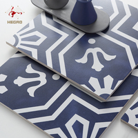 Carrelage en céramique décoratif au design moderne, mat, 300*300 mm, série bleue, antidérapant, briques réfractaires, carrelage mural pour salle de bain et sol de cuisine