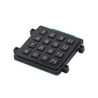 Teclado de plástico ABS con retroiluminación azul, teclado de Control de acceso a la puerta con conector de cabezal de PIN